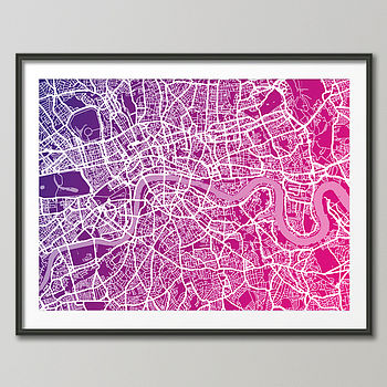 London Street Map Art Print, 6 of 8
