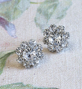 Bessie Crystal Flower Stud Earrings By Lola Alice Bessie Crystal Flower Stud Earrings By Lola Alice Notonthehighstreet