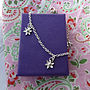 Tiny Silver Flowers Necklace, thumbnail 3 of 4