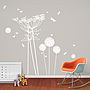 White Dandelions And Cowparsley Wall Stickers, thumbnail 1 of 2