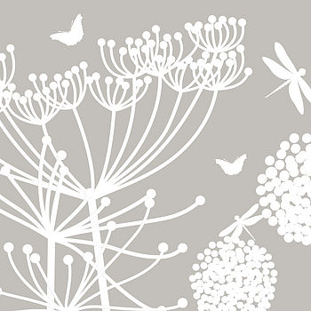 White Dandelions And Cowparsley Wall Stickers, 2 of 2