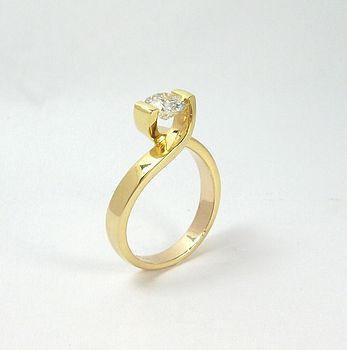 Diamond Solitaire Gold Ring, 2 of 2