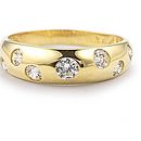 yellow gold scattered diamond ring by diamond affair ...