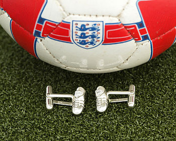 Solid Silver Football Boots Cufflinks, 2 of 3