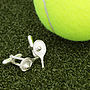 Solid Silver Tennis Cufflinks, thumbnail 1 of 2