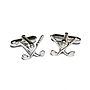 Solid Silver Golf Clubs Cufflinks, thumbnail 3 of 3