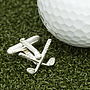 Solid Silver Golf Clubs Cufflinks, thumbnail 1 of 3