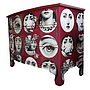 Fornasetti Faces Chest Of Drawers In Red, thumbnail 2 of 3