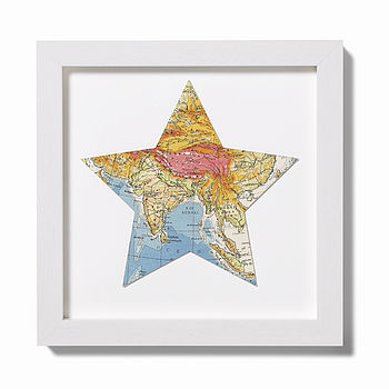 Personalised Map Location Star Anniversary Print Gift, 4 of 4