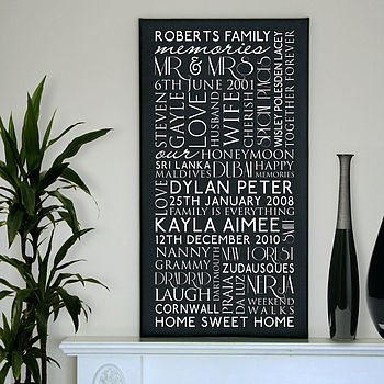 Personalised Family Best Memories Canvas, 2 of 8