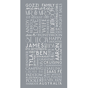 Personalised Family Best Memories Canvas, 7 of 8