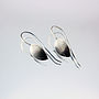 Petal Fixed Drop Silver Earrings, thumbnail 2 of 4