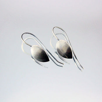 Petal Fixed Drop Silver Earrings, 2 of 4