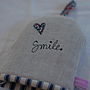 Handmade Linen 'Smile' Egg Cosy, thumbnail 6 of 6