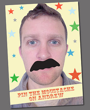Personalised Pin The Moustache Game, 3 of 4