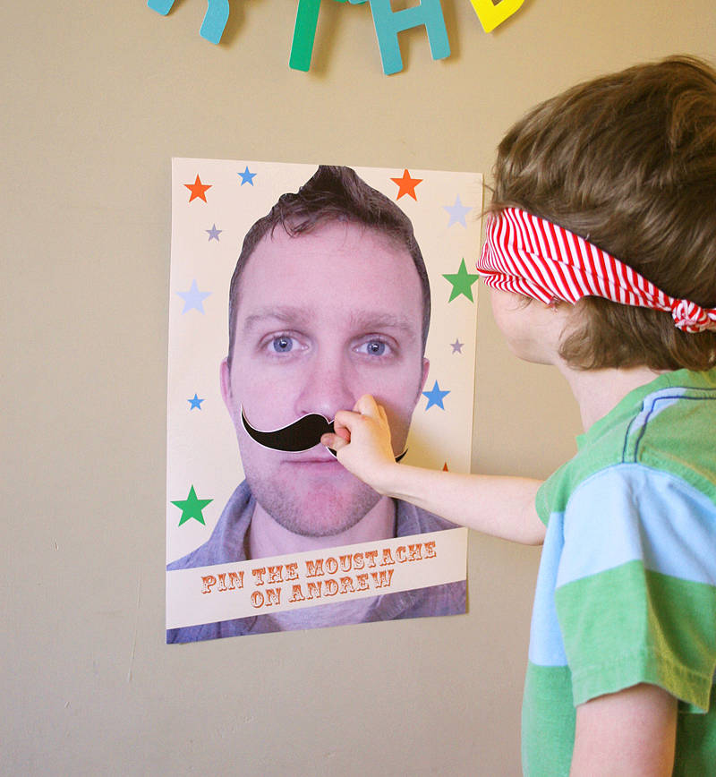 Personalised Pin The Moustache Game, 1 of 4