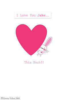 Personalised Bunny Rabbit Anniversary 'I Love You' Card, 6 of 6