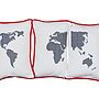 Set Of Three Embroidered World Map Cushions, thumbnail 2 of 6