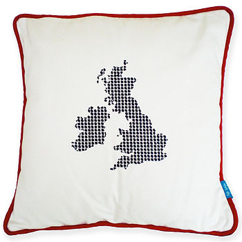 Embroidered UK And Ireland Cushion, 4 of 8