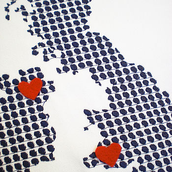 Embroidered UK And Ireland Cushion, 5 of 8