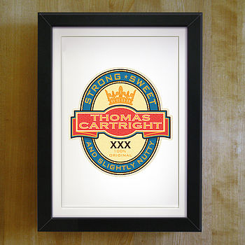Personalised Beer Label Print, 2 of 5