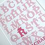 Personalised Baby Gift Alphabet Print, thumbnail 2 of 4