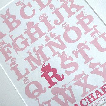 Personalised Baby Gift Alphabet Print, 2 of 4