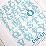 Personalised Baby Gift Alphabet Print, thumbnail 3 of 4