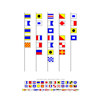 Daddy Is The Captain Of Our Ship Signal Flags Print, 2 of 7