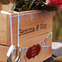 Personalised Wedding Bunting Square Crate, thumbnail 1 of 5