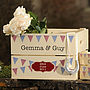 Personalised Wedding Bunting Square Crate, thumbnail 2 of 5