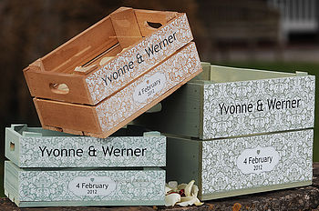 Personalised Wedding Floral Square Crate, 2 of 4