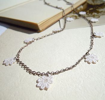 Lace Daisy Chain Necklace, 2 of 2