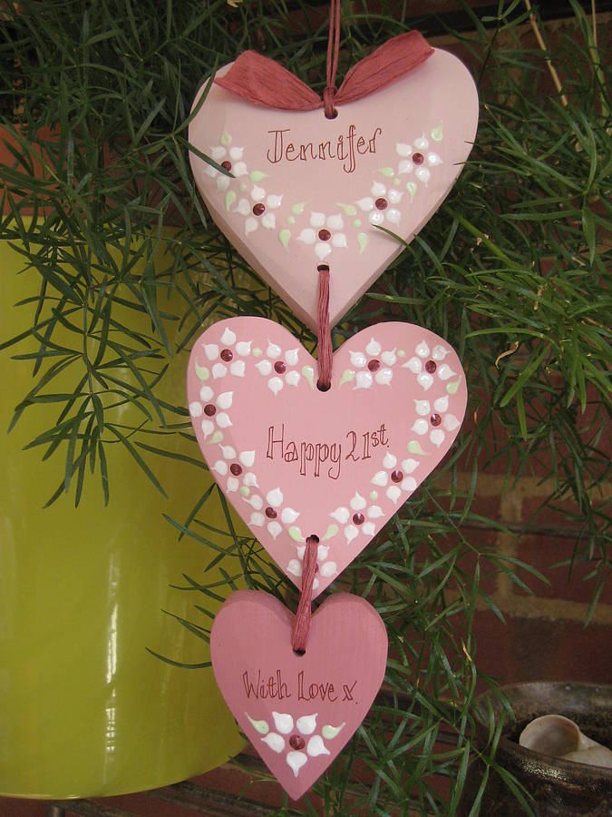 Personalised Gift Hearts On A String, 1 of 6