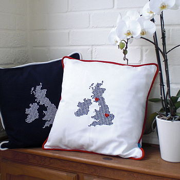 Embroidered UK And Ireland Cushion, 2 of 8