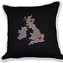 Embroidered UK And Ireland Cushion, thumbnail 6 of 8