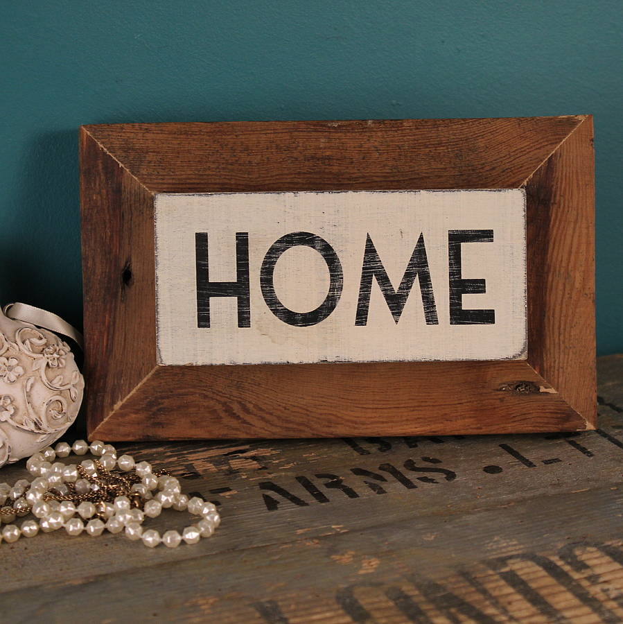 'Home' Reclaimed Wooden Sign, 1 of 3