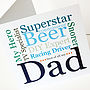 My Dad/Daddy Personalised Typographic Card, thumbnail 4 of 6