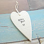 Porcelain Heart Hanging Decorations, thumbnail 3 of 4