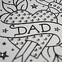 'Dad' Dagger Tattoo Card With Diamante, thumbnail 2 of 3