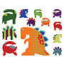 Patterned Dinosaurs Wall Sticker Set, thumbnail 2 of 2