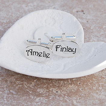 Personalised Silver Name Cufflinks, 3 of 7