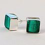Murano Glass Square Silver Stud Earrings, thumbnail 8 of 12