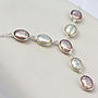 Silver Necklace With Murano Glass Ovals, thumbnail 3 of 9