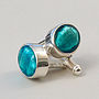 Murano Glass Oval Silver Cufflinks, thumbnail 5 of 9