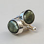 Murano Glass Oval Silver Cufflinks, thumbnail 2 of 9