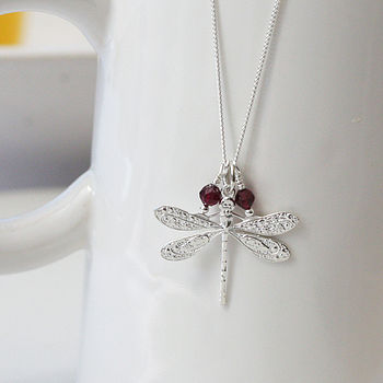 Sterling Silver Dragonfly Necklace, 2 of 4