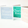 Personalised Couple Card: Blue, Pink Or Teal, thumbnail 5 of 6