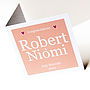 Personalised Couple Card: Blue, Pink Or Teal, thumbnail 3 of 6
