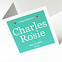 Personalised Couple Card: Blue, Pink Or Teal, thumbnail 4 of 6